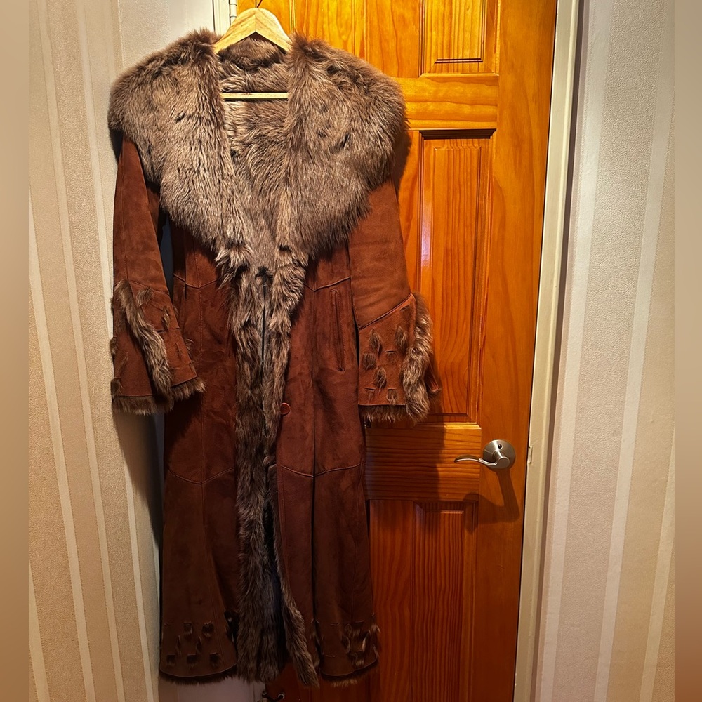 Di Bello Collection Shearling Long Coat